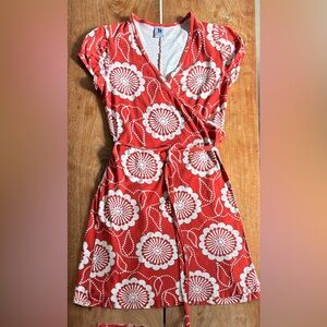 Nanso Wrap Dress Women’s Medium Floral Graphic Print